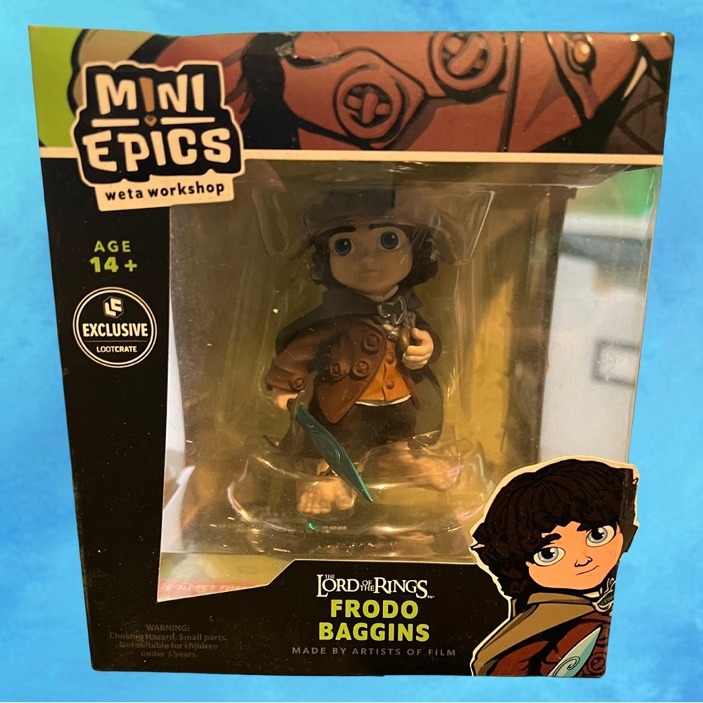 Mini Epics #1 Lord of the Rings Frodo Baggins Vinyl Figure Weta Workshop 4”x3”